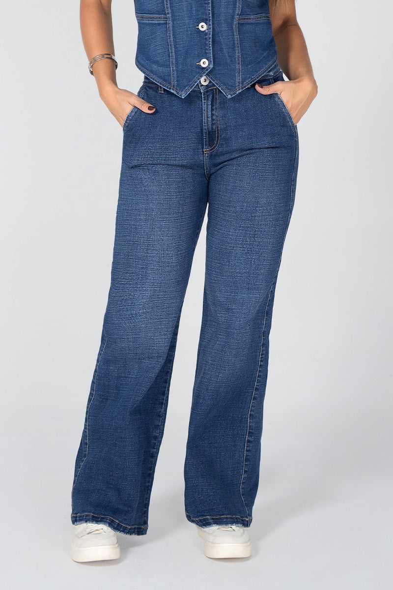 Jean Wide Leg Tiro Alto Marca Trucco´s