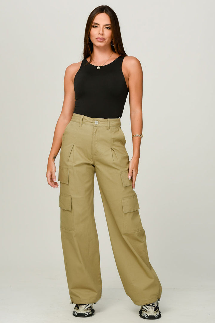 Pantalón de mujer Baggy Kaki