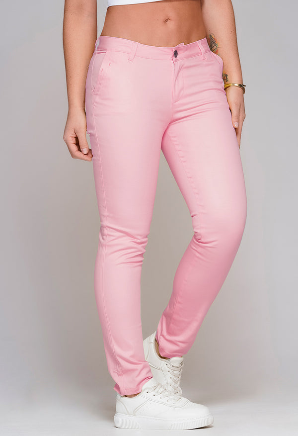 Pantalón Skinny Color Pink, Amarillo Y Verde Menta Marca Trucco's