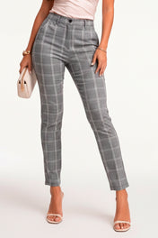 Pantalón Clásico Cuadros Tiro Alto Marca Trucco´s