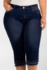 Jean Tipo Capri Azul Oscuro Marca Trucco's Plus Size