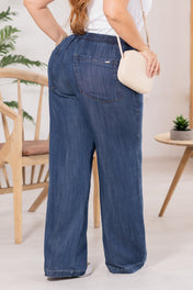 Pantalón Eco Tiro Alto Bota Recta Marca Trucco´s Plus Size