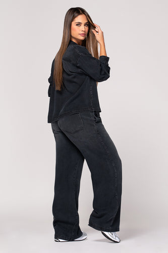 Set 2 Piezas Denim Color Negro Marca Trucco´s - 4
