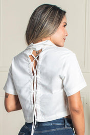 blusa blanca ivory femenina