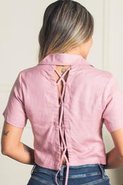 blusa para mujer color rosa con mangas