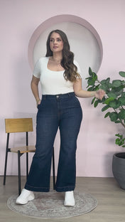 Jean Palazzo Cintura Alta Pierna Ancha Marca Trucco´s