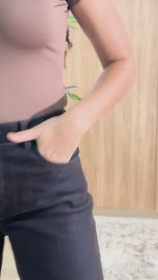 Jean Wide Leg Mujer Cintura Alta Denim Lavado Suave Estilo Chic Casual Marca Trucco´s