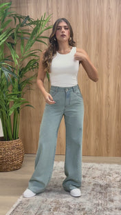 Jean Wide Leg Mujer Cintura Alta Corte Ancho Elegante Marca Trucco´s