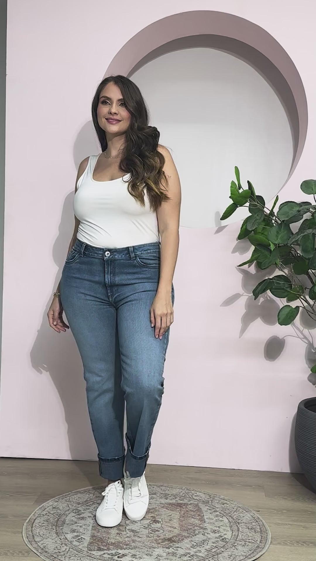 Jean Bota Recta Denim Corte Recto Marca Trucco´s Plus Size