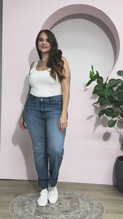 Jean Bota Recta Denim Corte Recto Marca Trucco´s Plus Size