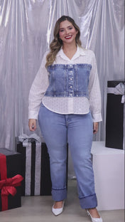 Camisa Manga Larga Elegante de Algodón Slim Fit Marca Trucco´s