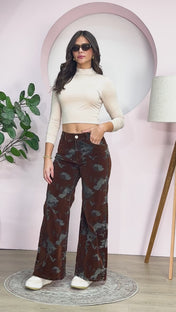 Jean Wide Leg Cintura Alta Estilo Chic Casual Marca Trucco´s