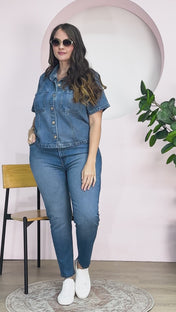 Camisa Manga Corta Casual Slim Fit en Algodón Marca Trucco´s Plus