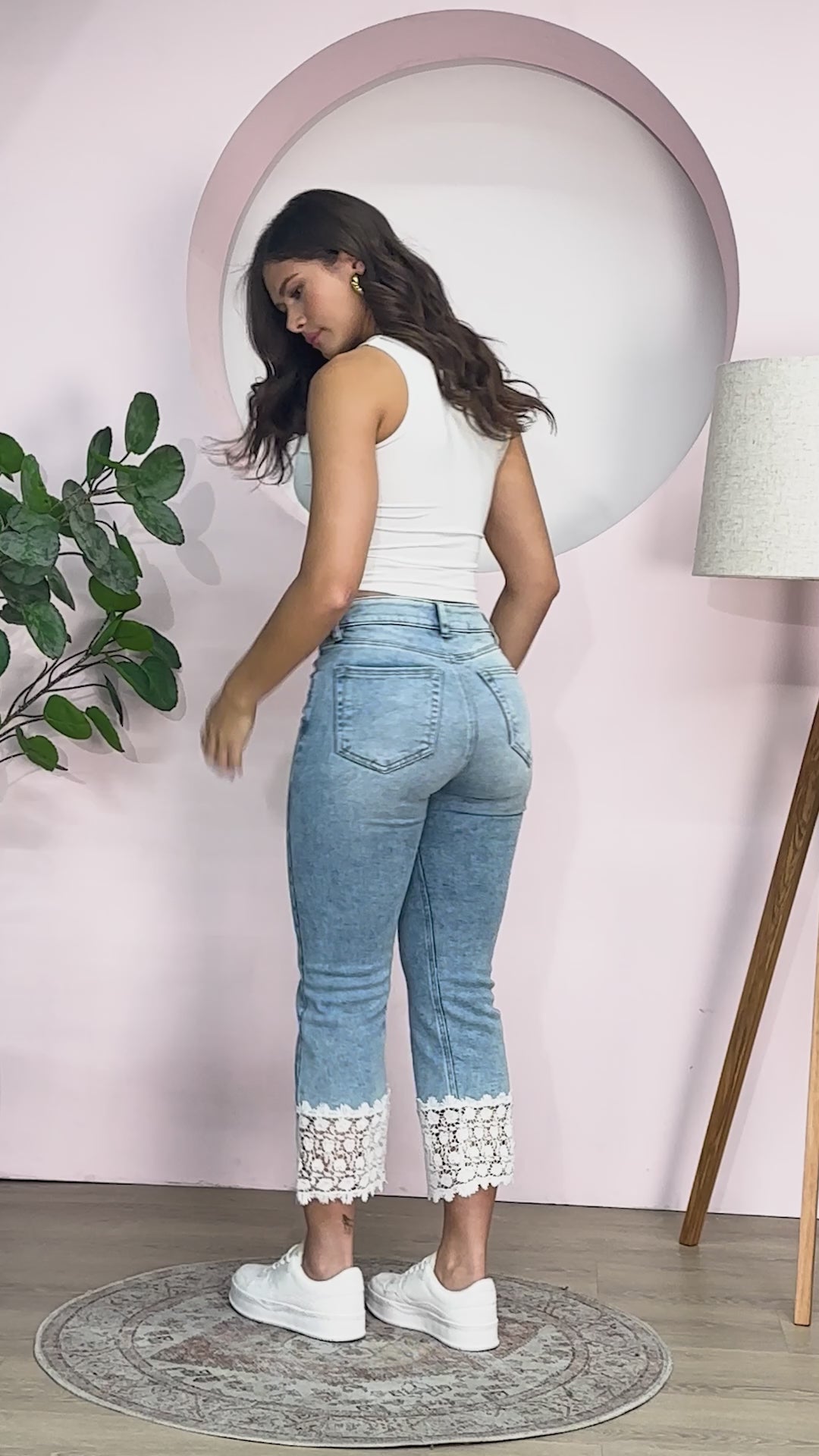 Jean Capri Mujer Tiro Alto Stretch Slim Fit Denim Chic Marca Trucco´s