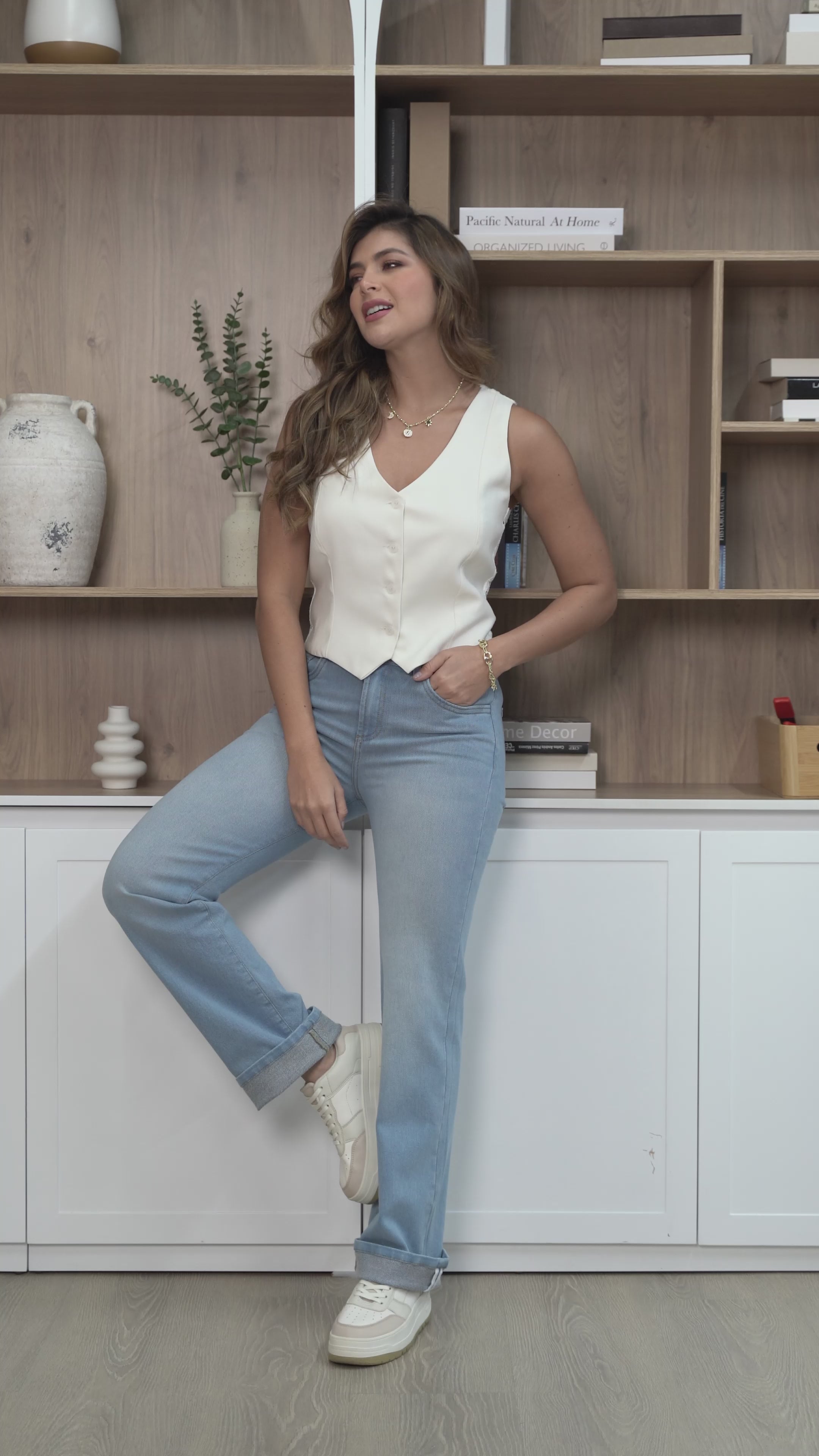 Jean Wide Leg Tiro Alto Estilo Femenino Denim Premium Marca Trucco´s