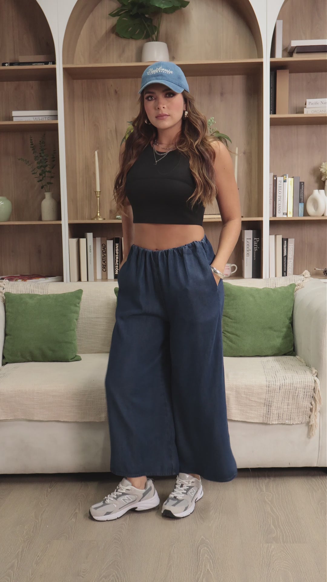 Pantalón Palazzo Fluido de Cintura Alta Marca Trucco´s
