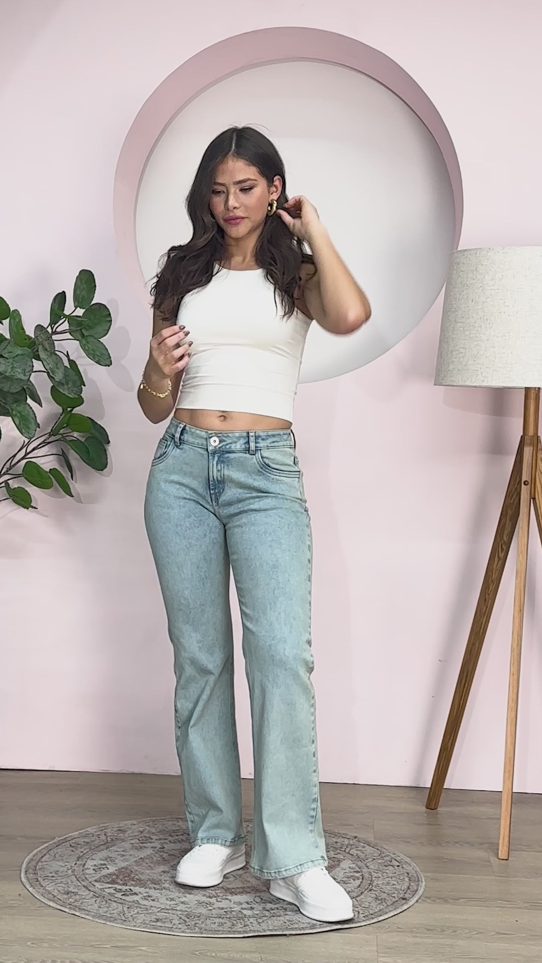 Jean Wide Leg Tiro Alto Ancho Chic Marca Trucco´s