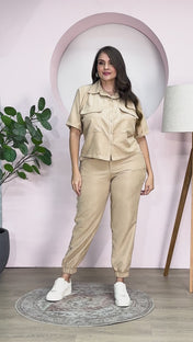 Set Pantalón 2 Piezas Casual Elegante Conjunto Versátil Marca Trucco´s
