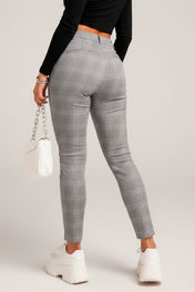 Pantalón Clásico Cuadros Tiro Alto Marca Trucco´s
