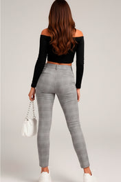 Pantalón Clásico Cuadros Tiro Alto Marca Trucco´s