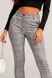 Pantalón Clásico Cuadros Tiro Alto Marca Trucco´s