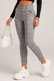 Pantalón Clásico Cuadros Tiro Alto Marca Trucco´s